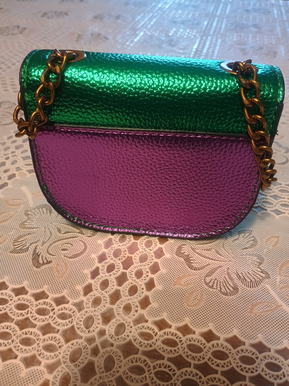 Kurt Geiger green and purple mini bag - Picture 8 of 12